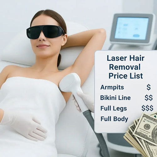 تعرفه لیزر موهای زائد بدن در سال ۱۴۰۴